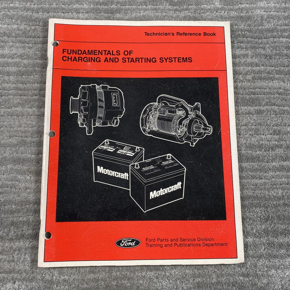 Vintage 1985 Fundamentals Of Charging And Starting Systems Ford Manual Red PB